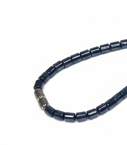 Hematite and Green Aventurine 18 Inch Necklace