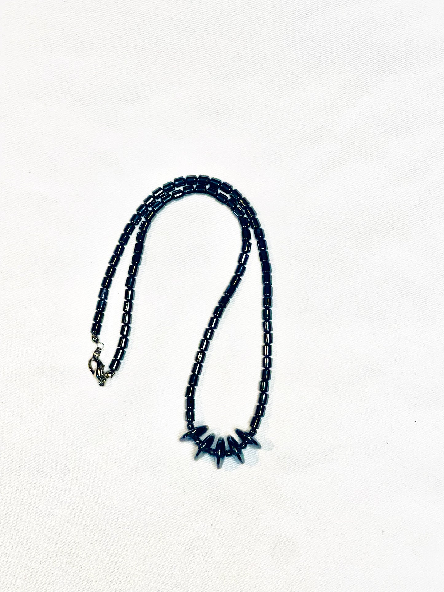 Hematite Necklace - 18.5 Inch Saucer Bead Design