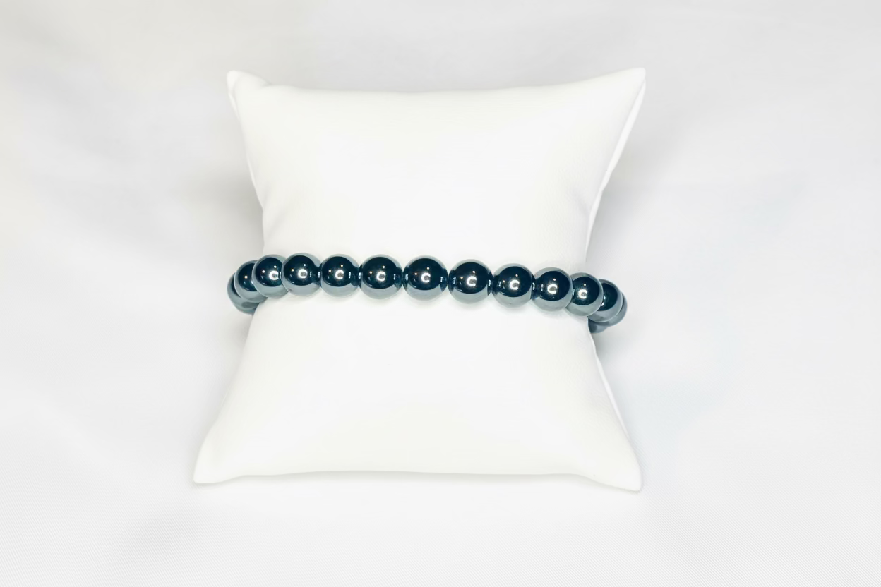 Hematite Sliding Knot Bracelet - 10mm Beads