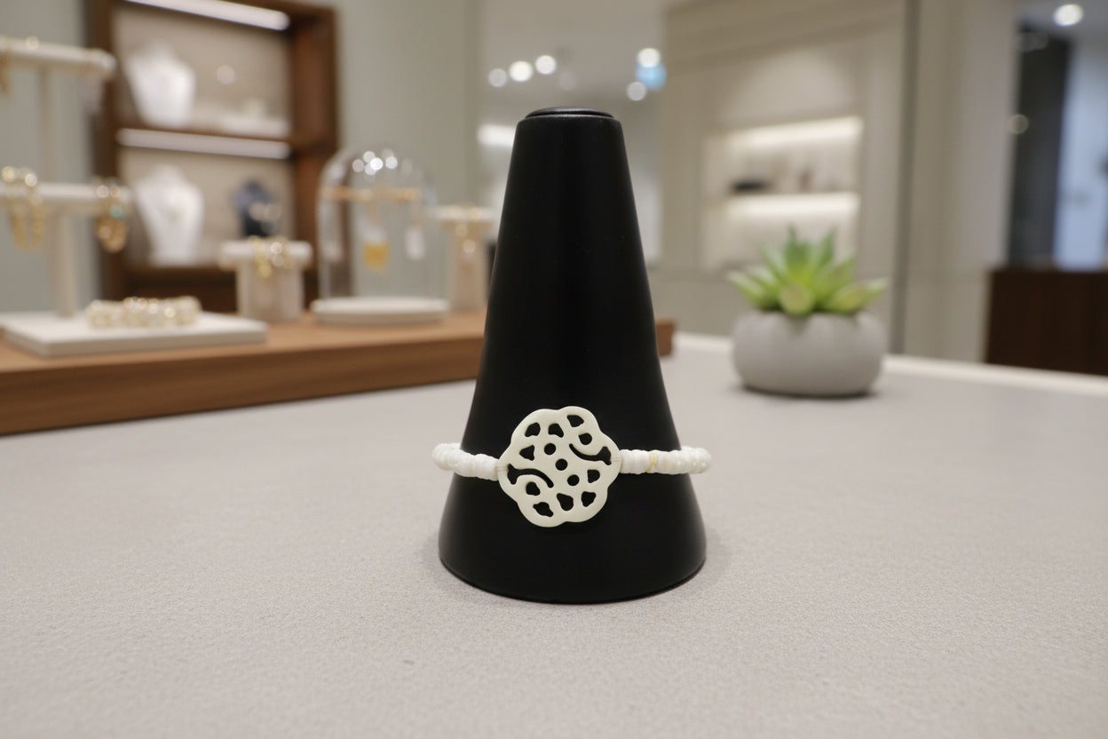 Ivory Men's Bracelet: Celtic Knot Protection