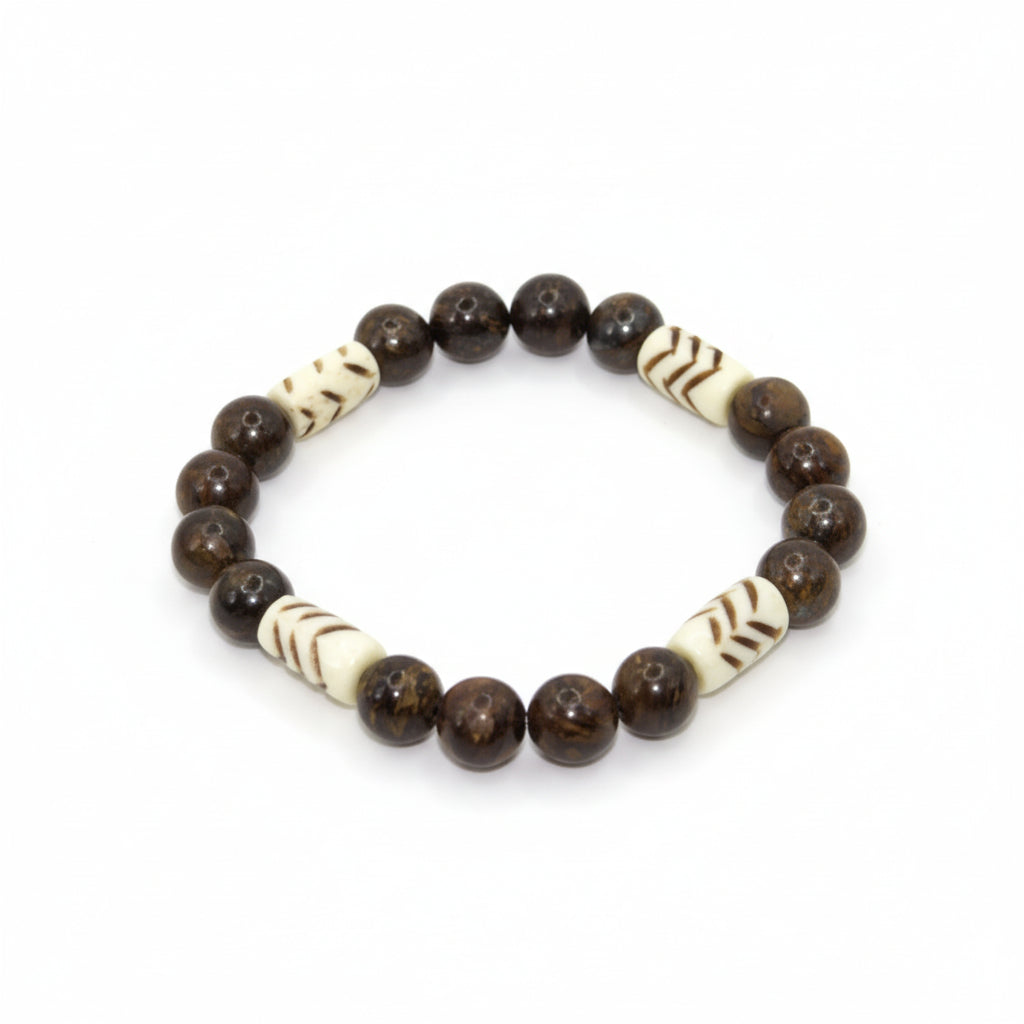 Brown Jasper & African Zigzag Protection Beads - Resilience & Grounding