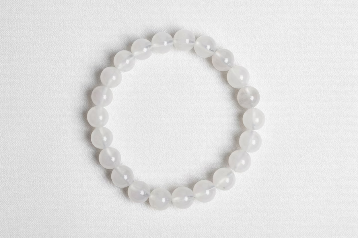 Milky Quartz Bracelet: 8mm Wisdom Stone