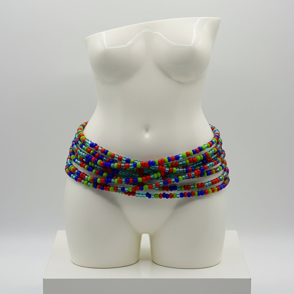 Abundance Flow: Multicolor Seed Bead Tie-On Waist Beads