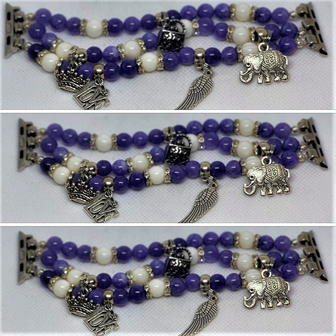 Agate Apple Watch Band(Grape Agate) - E-monaejewels "LLC"