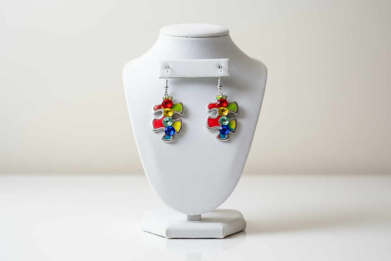 Unity & Kindness: Autism Awareness Puzzle Piece Earrings