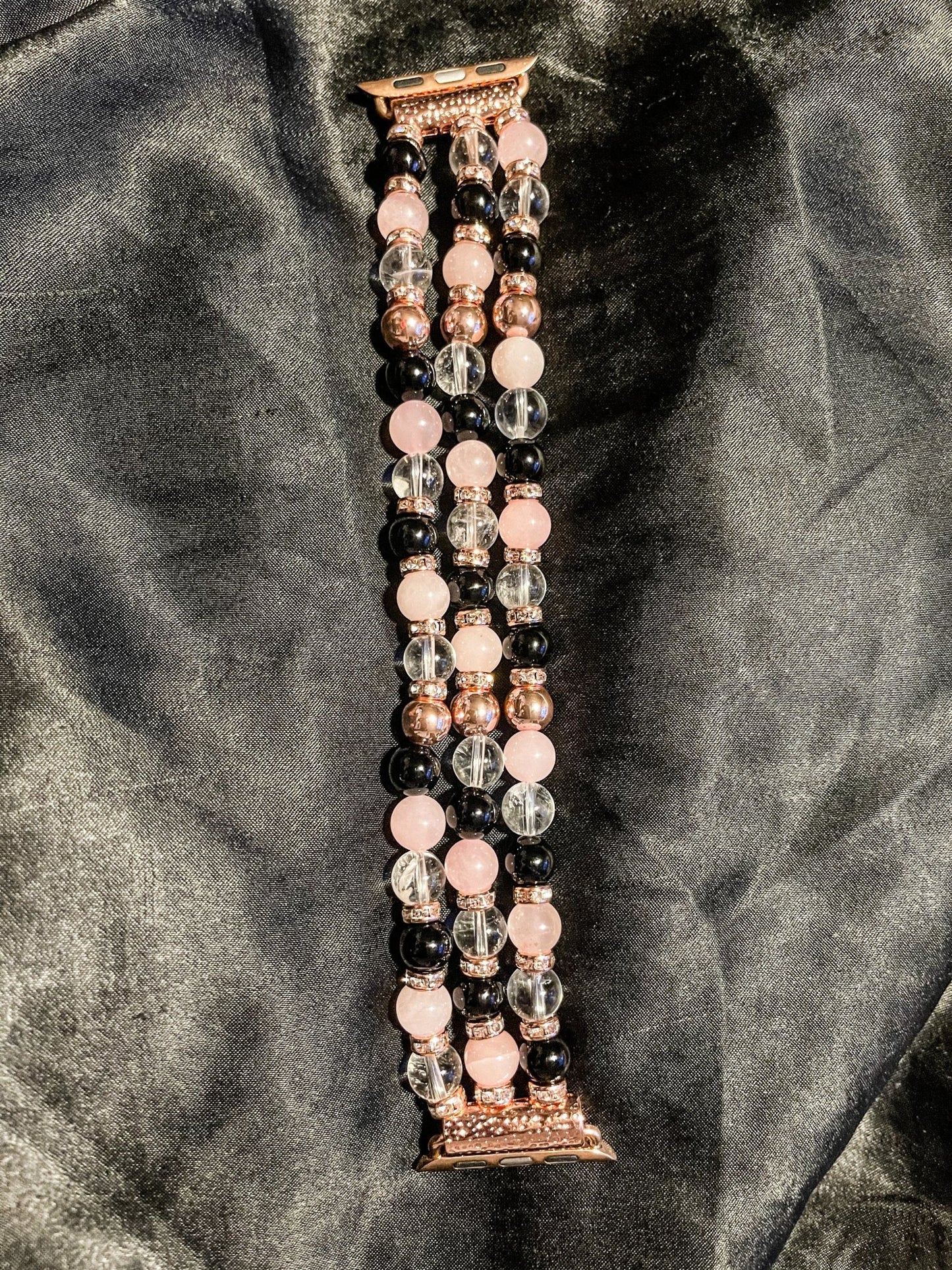 Rose Quartz Apple Watch Band - E-monaejewels "LLC"