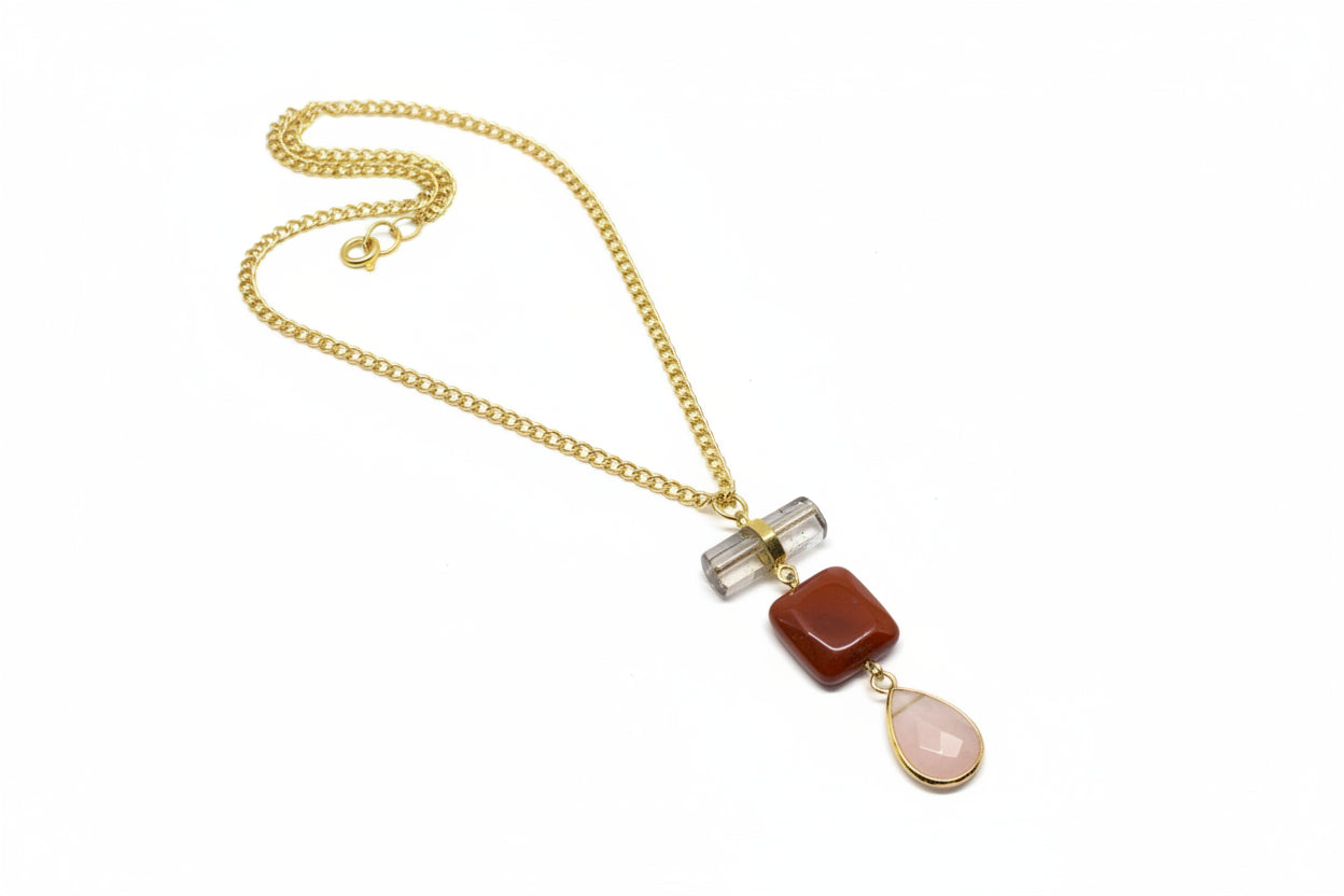Stone Pendant Necklace - E-monaejewels "LLC"
