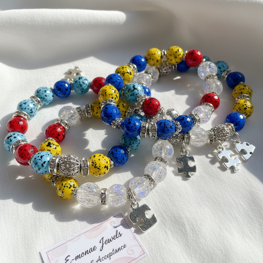Autism Awareness Bracelets - Support, Love & Acceptance - E-Monae Jewels