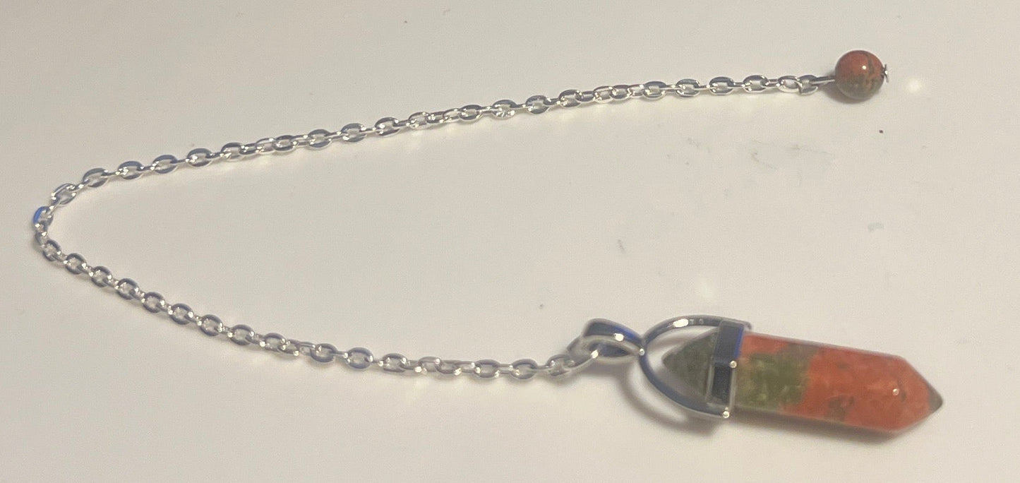 Unakite- Balanced Growth Pendulum By E-monae Jewels. 