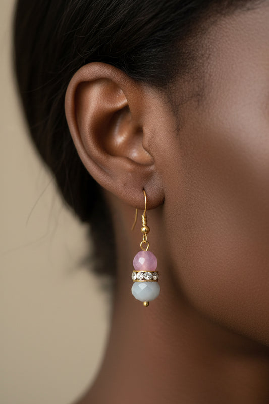 Cracked Agate Hook Earrings