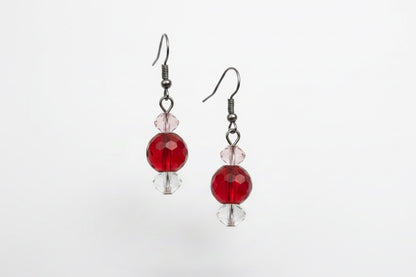 Scarlet Crystal Drop Earrings
