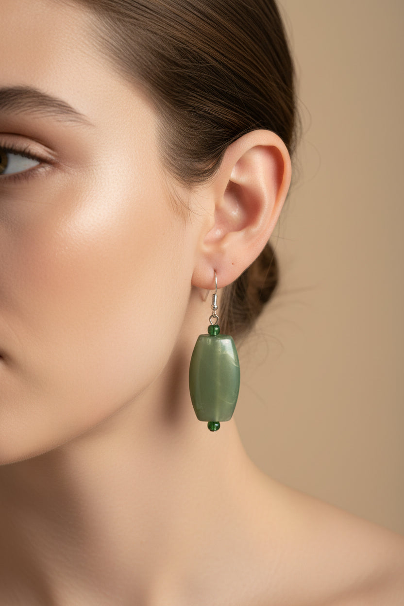 Green earrings 