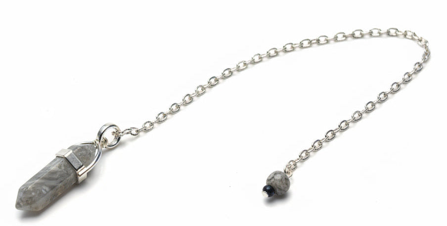 Gray Jasper -Playful Protection Pendulum By E-monae Jewels.