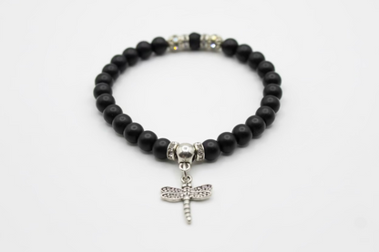 The Shield of Rebirth: Black Obsidian Dragonfly Set