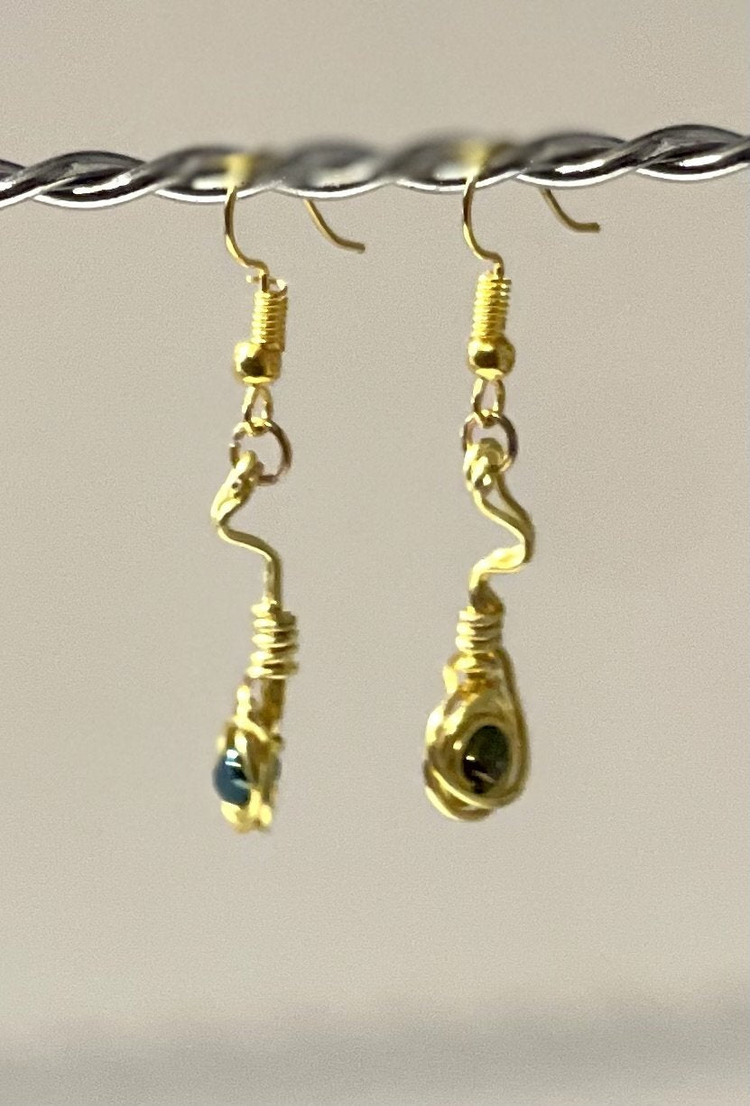 Divine Trinity — Wire-Wrapped Sterling Silver Earrings