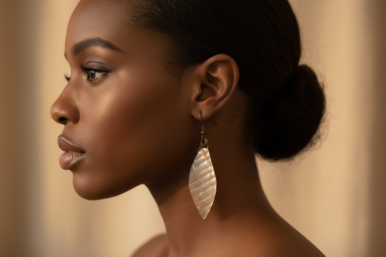 Ocean Soul — Handcrafted Shell & Sterling Silver Earrings