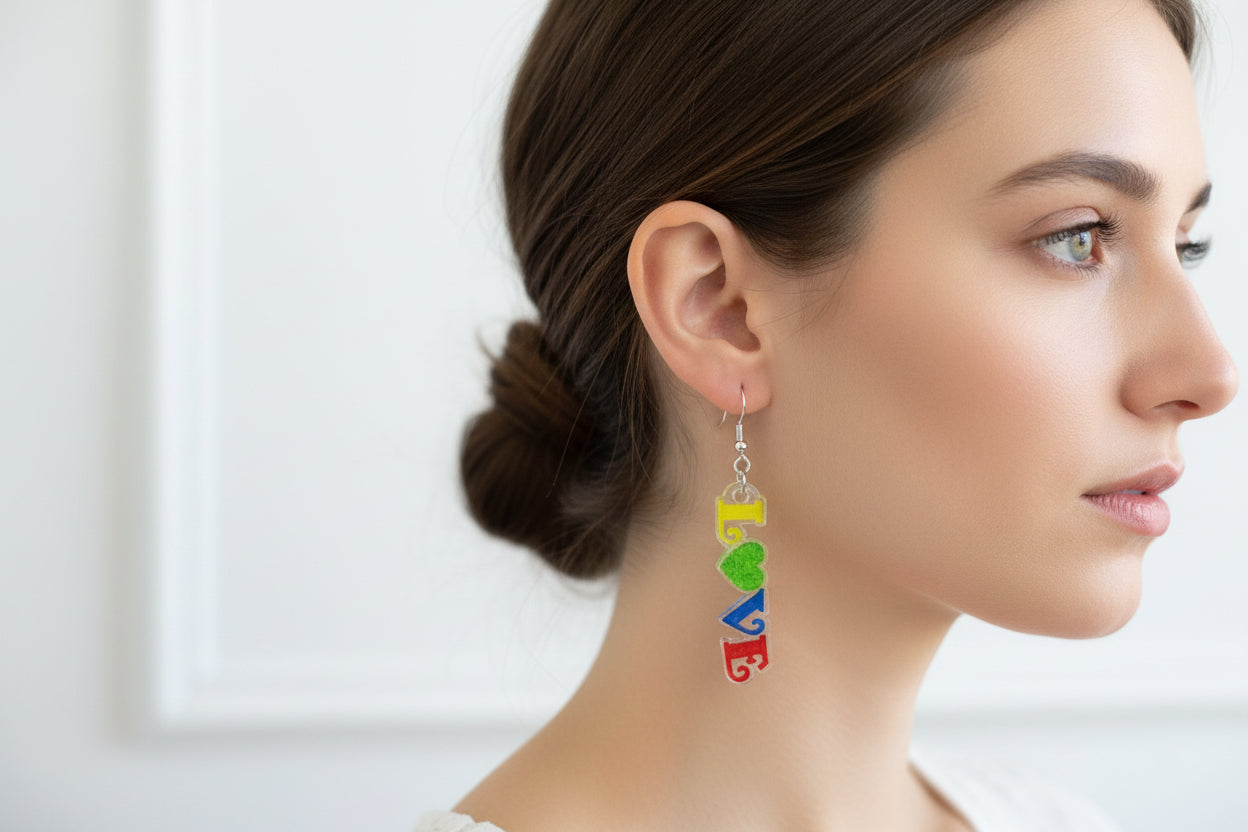 Puzzle of Love: Autism Awareness Heart Earring