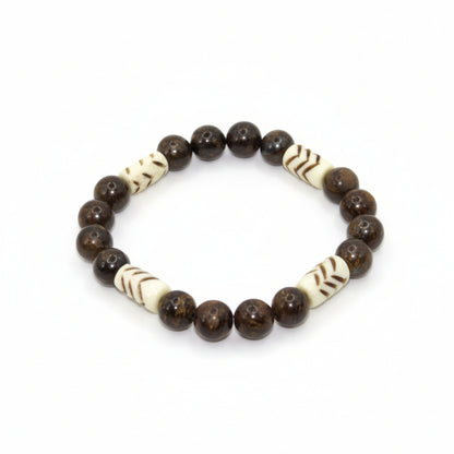 Brown Jasper & African Zigzag Protection Beads - Resilience & Grounding
