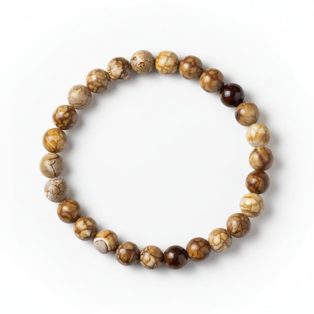 Dragon Vein Agate Bracelet: Strength & Courage