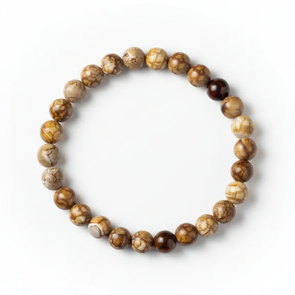 Dragon Vein Agate Bracelet: Strength & Courage