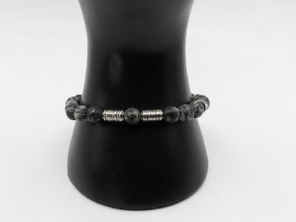 Spiderweb Jasper & Silver Spacers: Ancestral Protection