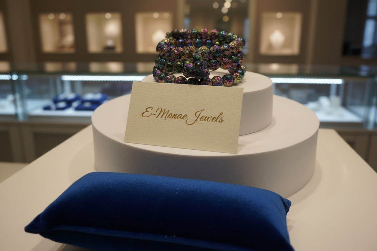 Holographic Rainbow Lava Bracelet