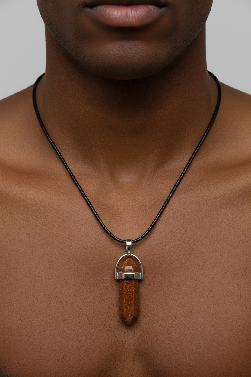 Red Goldstone Necklace: Confidence & Ambition