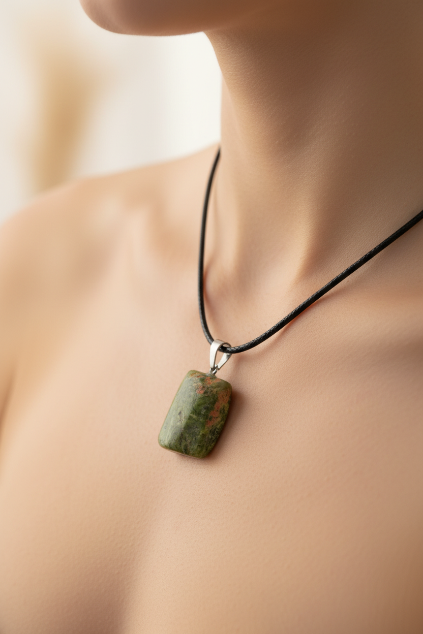 Unakite Necklace: Vision & Balance