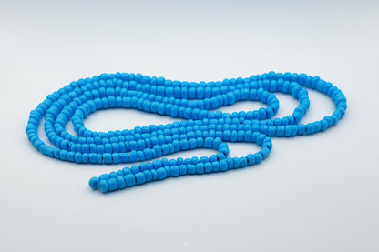 Pure Truth: Sky Blue Seed Bead Tie-On Waist Beads