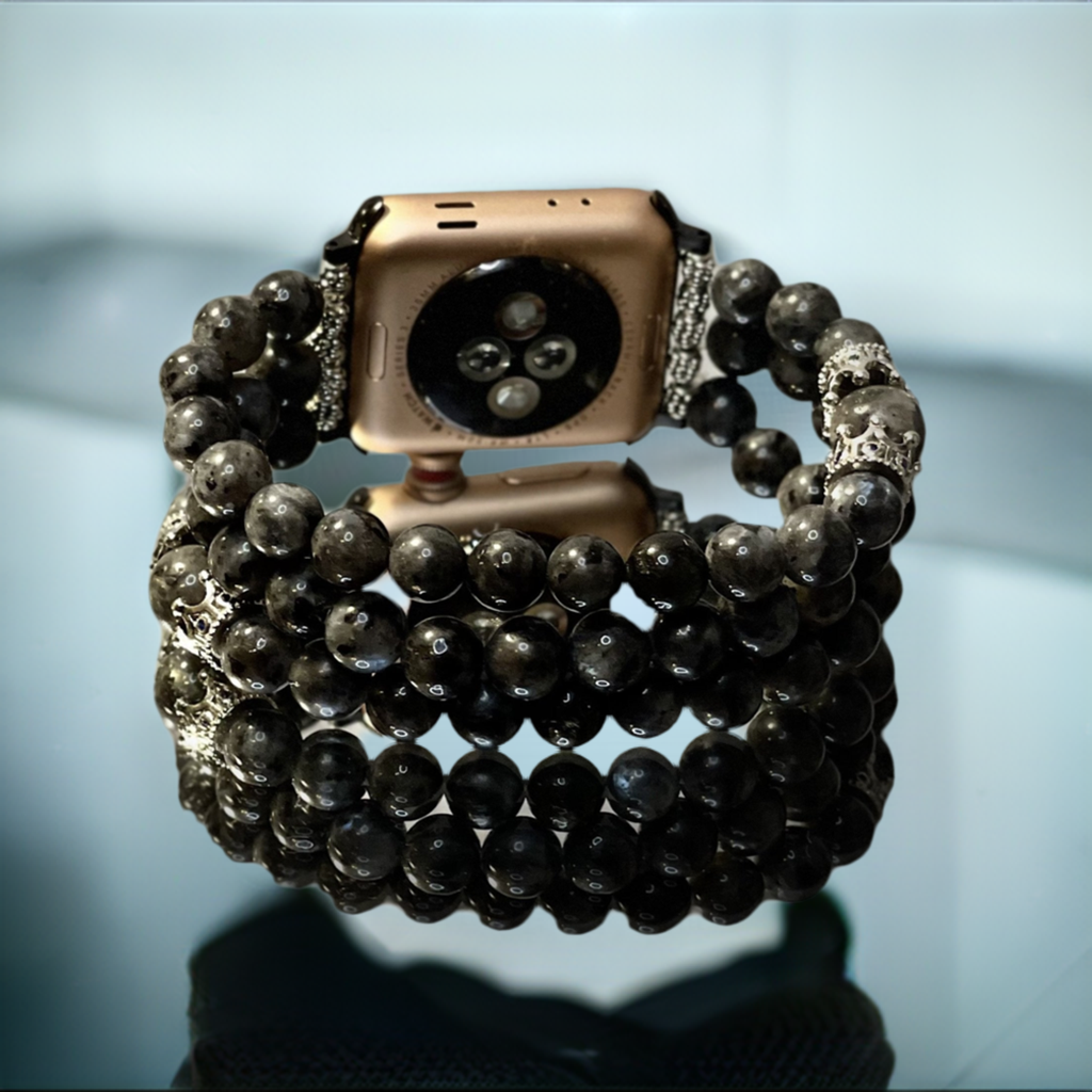 Men's Labradorite Beaded Apple Watch Band