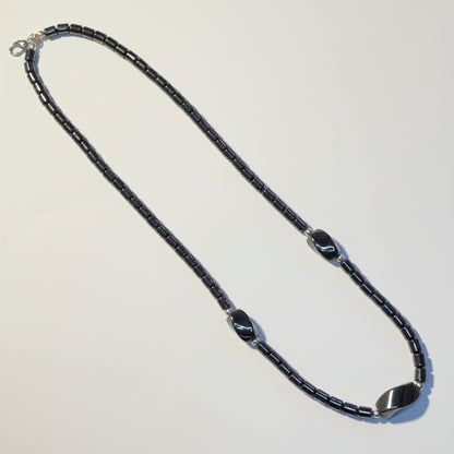 The Grounded Warrior: Men's Matte Hematite Necklace