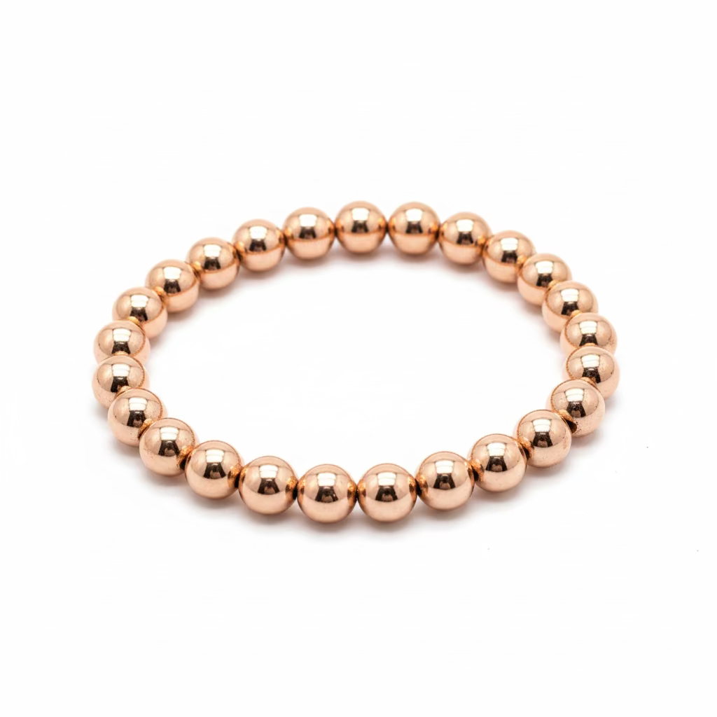 Rose Gold Hematite Bracelet: Grounding & Confidence