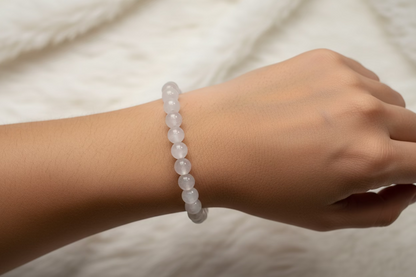 Milky Quartz Bracelet: 8mm Wisdom Stone