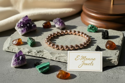 Rose Gold Hematite Bracelet: Grounding & Confidence