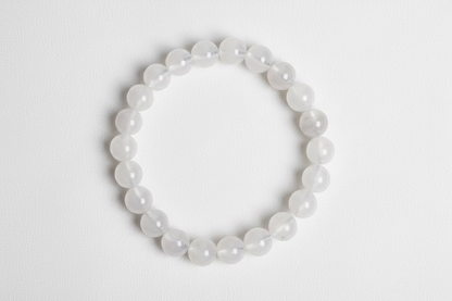 Milky Quartz Bracelet: 8mm Wisdom Stone