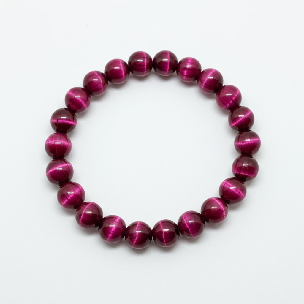 Pink Tiger's Eye Bracelet:  Luck Wealth & Joy