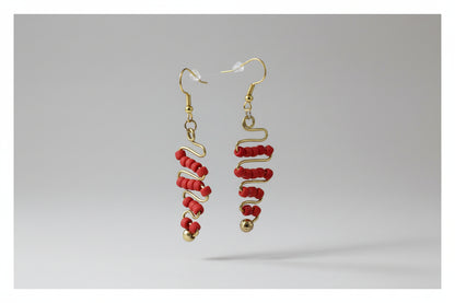 Fired Up — Red & Gold Intention Earrings