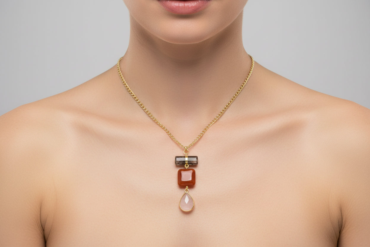 Handcrafted Stone Pendant Necklace | Choose Your Energy