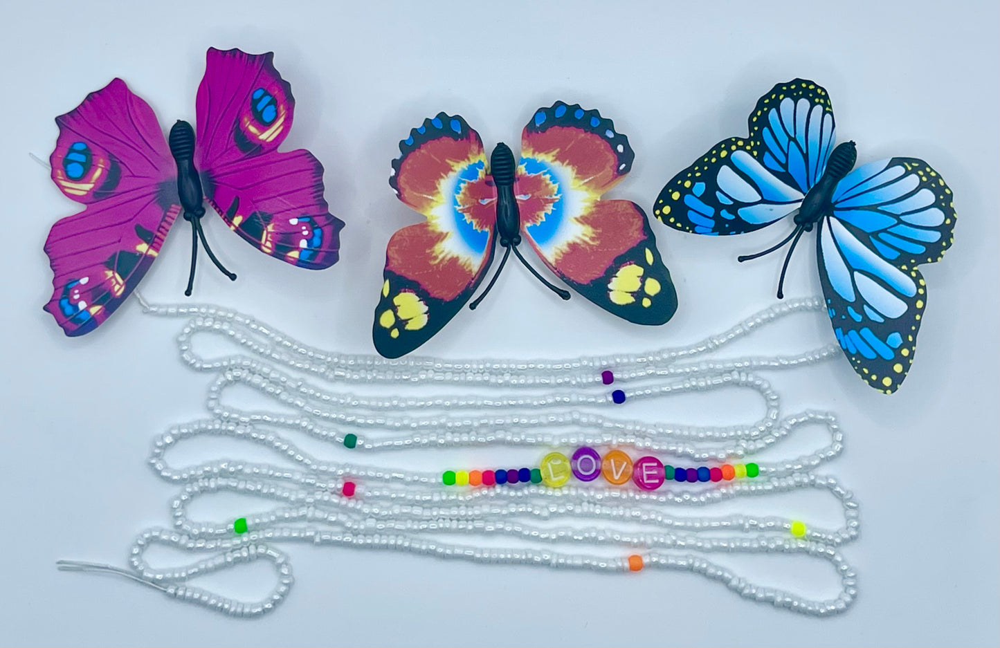 Pure Love Tie-On Waist Beads - White Gemstone Spiritual Jewelry