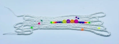 Pure Love Tie-On Waist Beads - White Gemstone Spiritual Jewelry