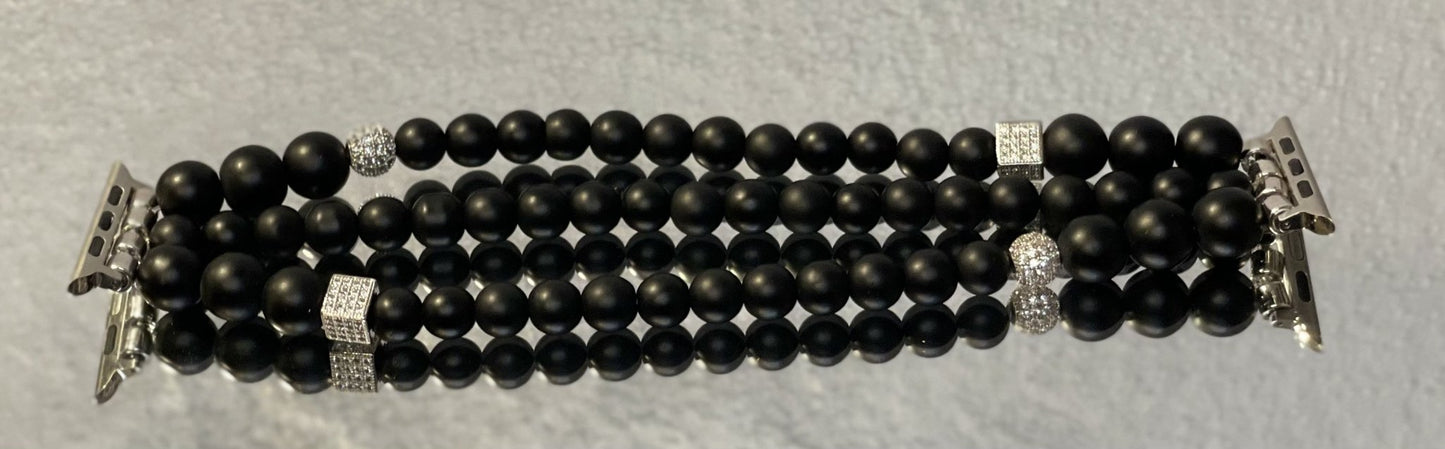 Men’s Black Onyx apple watchband - E-monae Jewels "LLC"