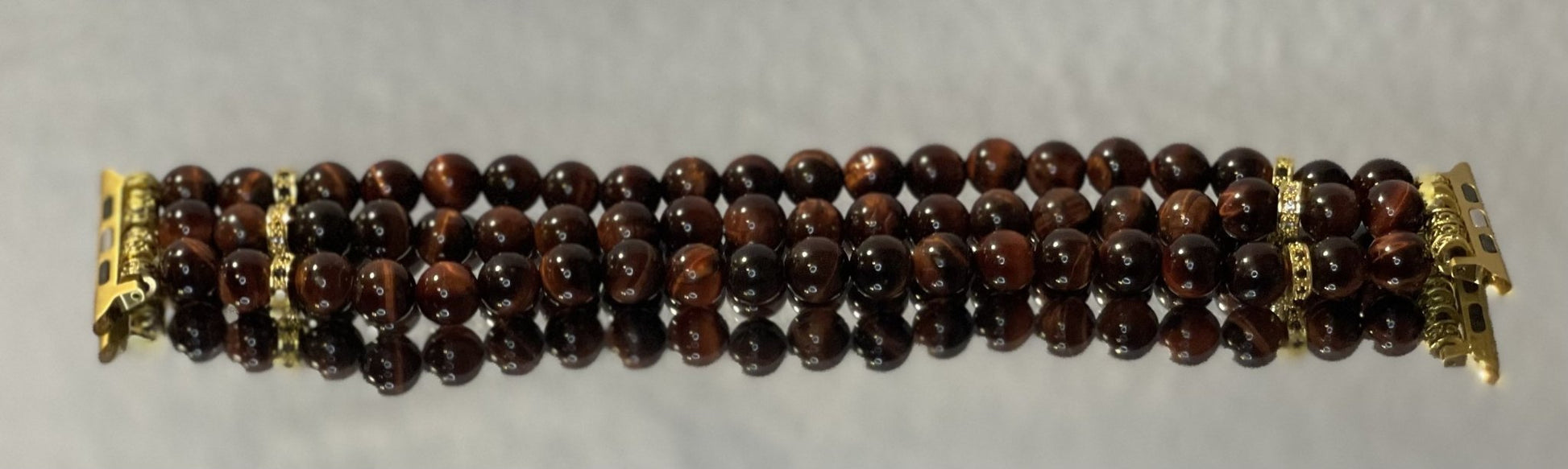 Men’s Red Tiger’s Eye apple watchband - E-monae Jewels "LLC"