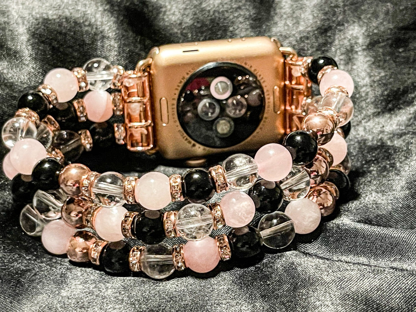Rose Quartz Apple Watch Band - E-monaejewels "LLC"