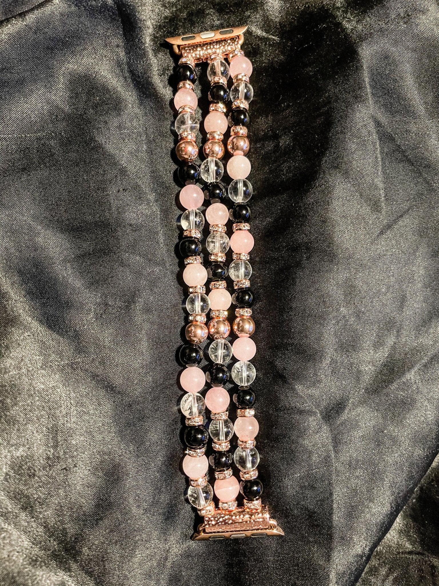 Rose Quartz Apple Watch Band - E-monaejewels "LLC"