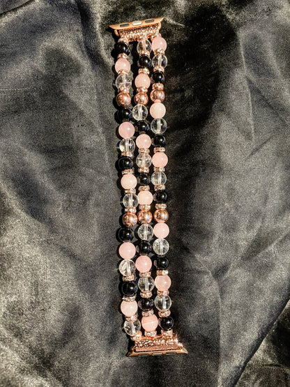 Rose Quartz Apple Watch Band - E-monaejewels "LLC"