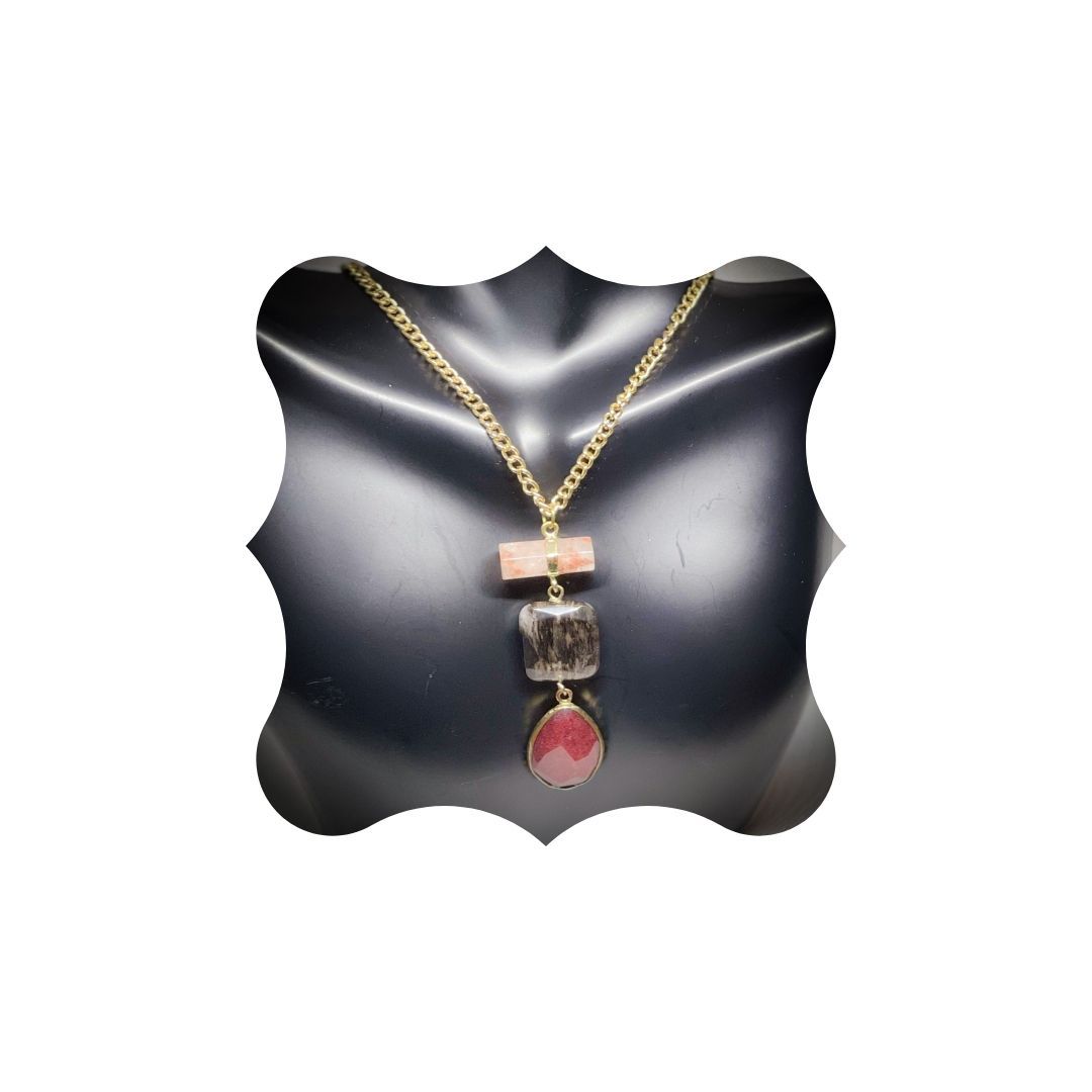 Stone Pendant Necklace - E-monaejewels "LLC"